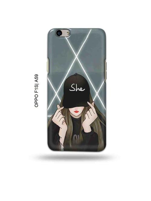 tweakymod designer printed hard case | she cap back cover compatible with oppo f1s, oppo a59 - 19015335 - Very Small Image - 1