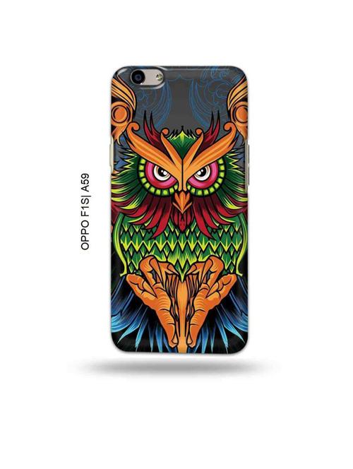 tweakymod designer printed hard case | colourful owl back cover compatible with oppo f1s, oppo a59 - 19015522 - Very Small Image - 1
