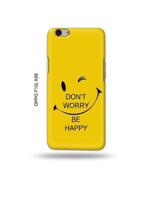 tweakymod designer printed hard case | funny face yellow back cover compatible with oppo f1s, oppo a59 - 19015527 - Very Small Image - 1