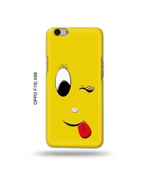 tweakymod designer printed hard case | wink emoji back cover compatible with oppo f1s, oppo a59 - 19015545 - Very Small Image - 1