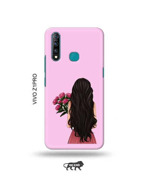 tweakymod designer printed hard case | girl with flowers back cover compatible with vivo z1 pro - 19016890 - Very Small Image - 1