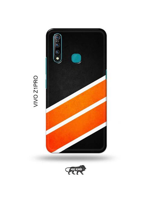 tweakymod designer printed hard case | orange strips back cover compatible with vivo z1 pro - 19016898 - Very Small Image - 1