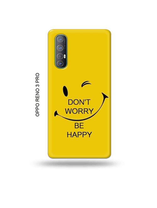 tweakymod designer printed hard case | funny face yellow back cover compatible with oppo reno 3 pro - 19019679 - Very Small Image - 1