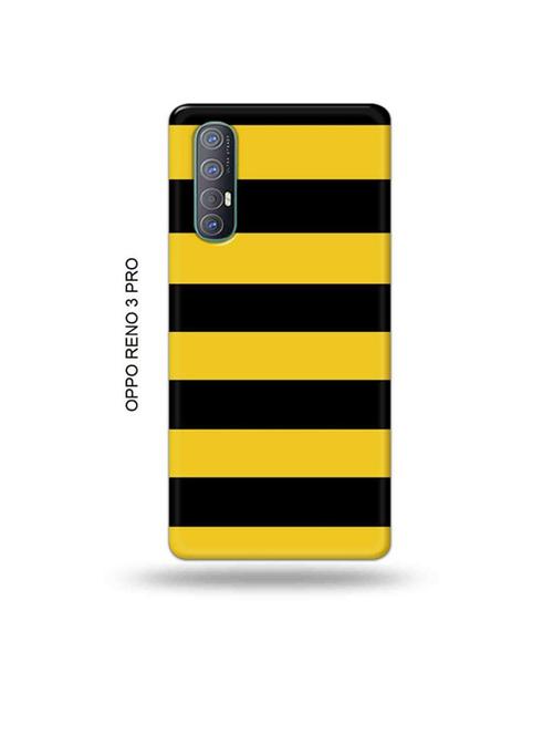 tweakymod designer printed hard case | yellow strips back cover compatible with oppo reno 3 pro - 19019711 - Very Small Image - 1