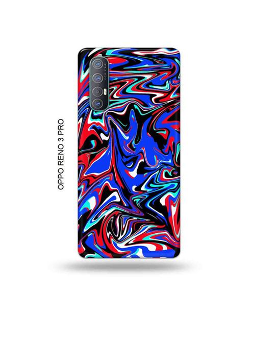 tweakymod designer printed hard case | messy colour black back cover compatible with oppo reno 3 pro - 19019744 - Very Small Image - 1