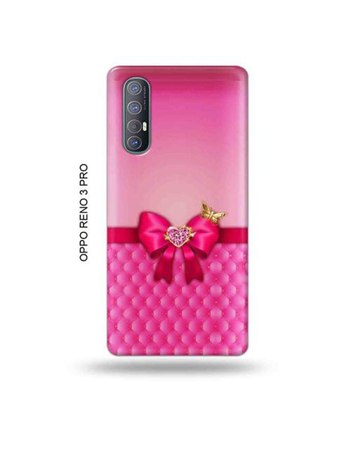 tweakymod designer printed hard case | pink bow back cover compatible with oppo reno 3 pro - 19019758 - Very Small Image - 1