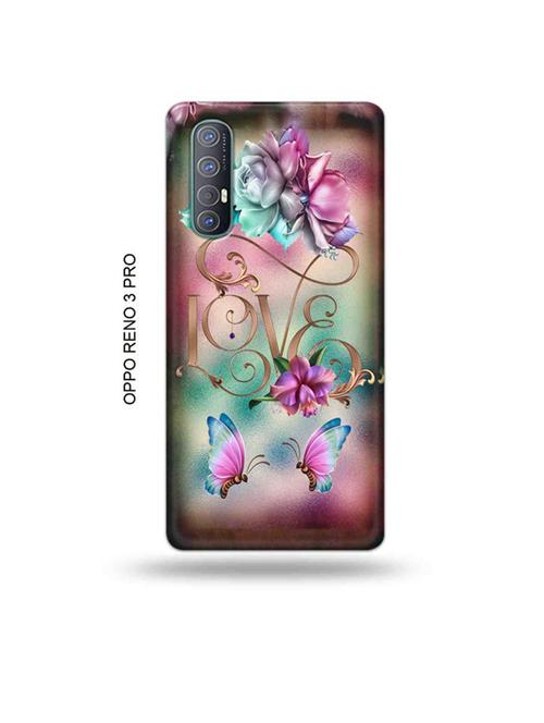 tweakymod designer printed hard case | floral love back cover compatible with oppo reno 3 pro - 19019774 - Very Small Image - 1