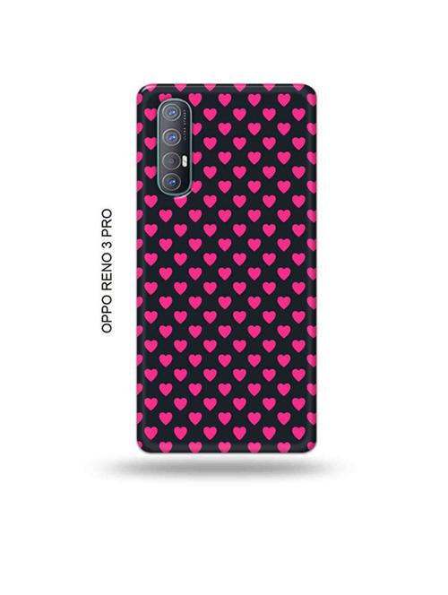tweakymod designer printed hard case | pink hearts back cover compatible with oppo reno 3 pro - 19019776 - Very Small Image - 1