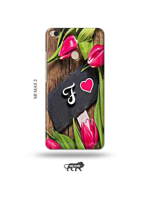 tweakymod designer printed hard case | flower letter f back cover compatible with mi max 2 - 19020417 - Very Small Image - 1