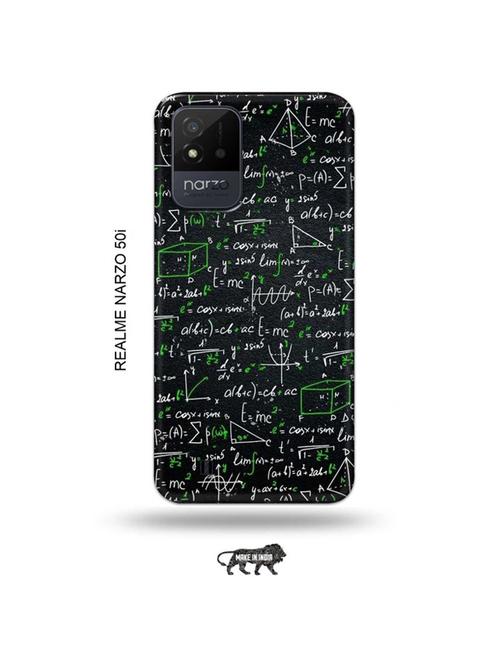 nerdy maths back cover compatible with realme narzo 50i - 19022009 - Very Small Image - 1