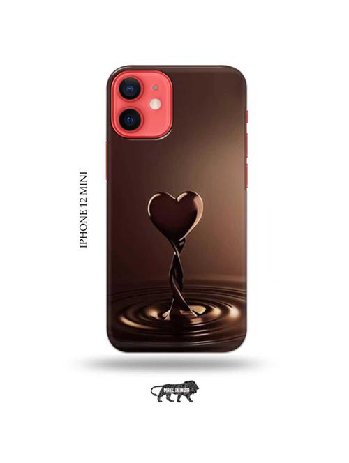 tweakymod designer printed hard case | chocolate heart back cover compatible with iphone 12 mini - 19023504 - Very Small Image - 1