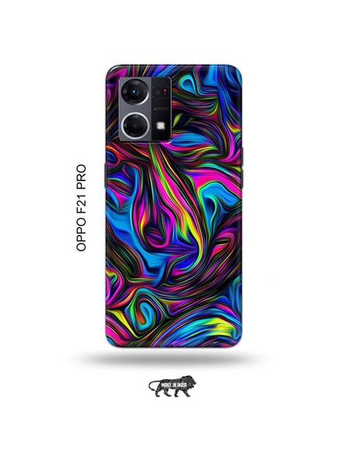 tweakymod designer printed hard case | messy colour back cover compatible with oppo f21 pro - 19024496 - Very Small Image - 1