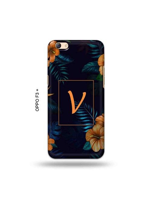 tweakymod designer printed hard case | floral v back cover compatible with oppo f3 plus - 19024721 - Very Small Image - 1
