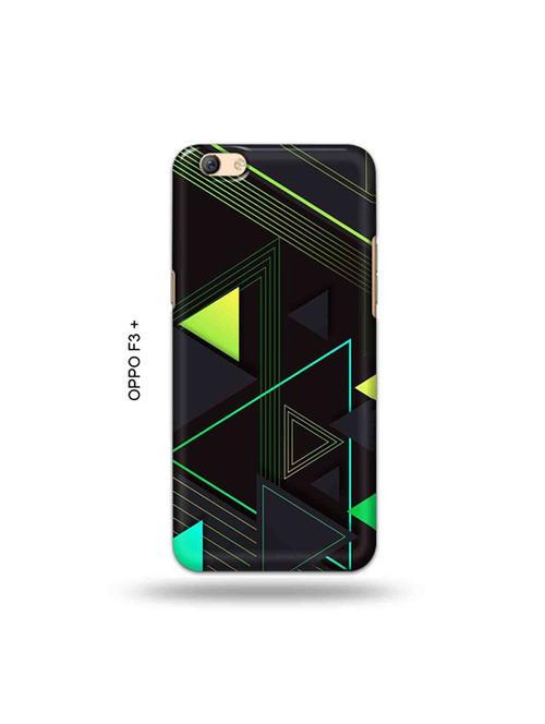 tweakymod designer printed hard case | triangular design back cover compatible with oppo f3 plus - 19024771 - Very Small Image - 1