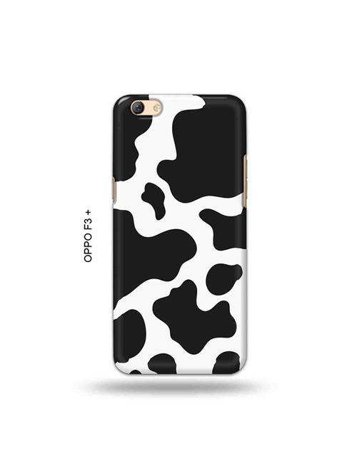 tweakymod designer printed hard case | white black back cover compatible with oppo f3 plus - 19024831 - Very Small Image - 1