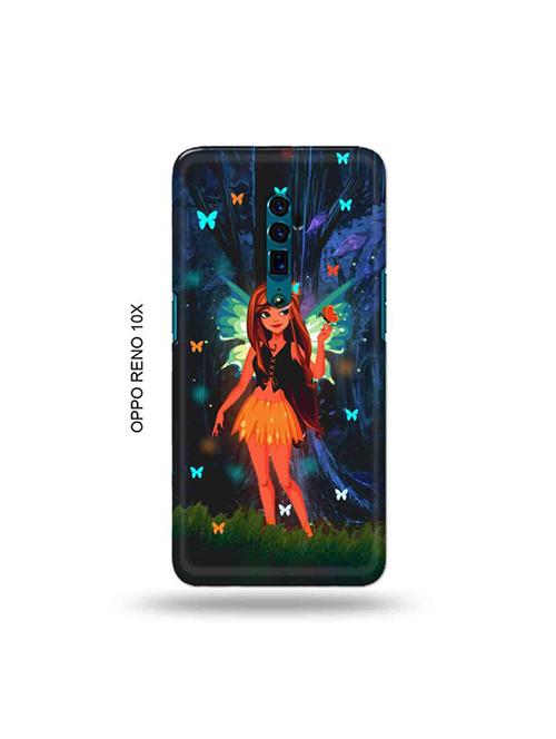 tweakymod designer printed hard case | butterfly girl back cover compatible with oppo reno 10x zoom - 19028900 - Very Small Image - 1