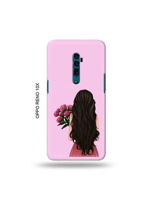 tweakymod designer printed hard case | girl with flowers back cover compatible with oppo reno 10x zoom - 19028909 - Very Small Image - 1