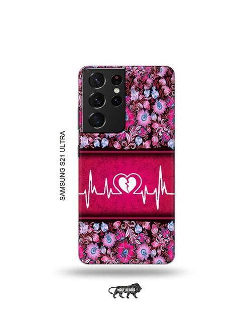 heart ecg back cover compatible with samsung s21 ultra - 19030073 - Very Small Image - 1