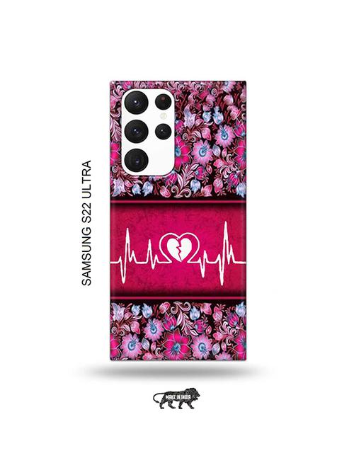 heart ecg back cover compatible with samsung s22 ultra - 19030592 - Very Small Image - 1