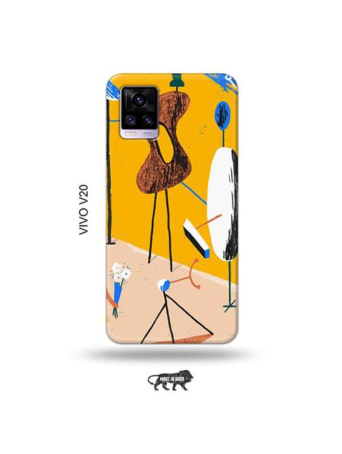tribal art back cover compatible with vivo v20 - 19031029 - Very Small Image - 1