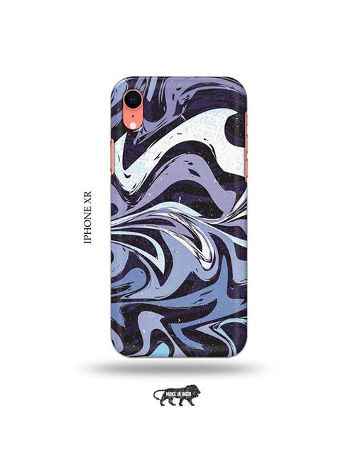 tweakymod designer printed hard case | messy blue back cover compatible with iphone xr - 19031535 - Very Small Image - 1