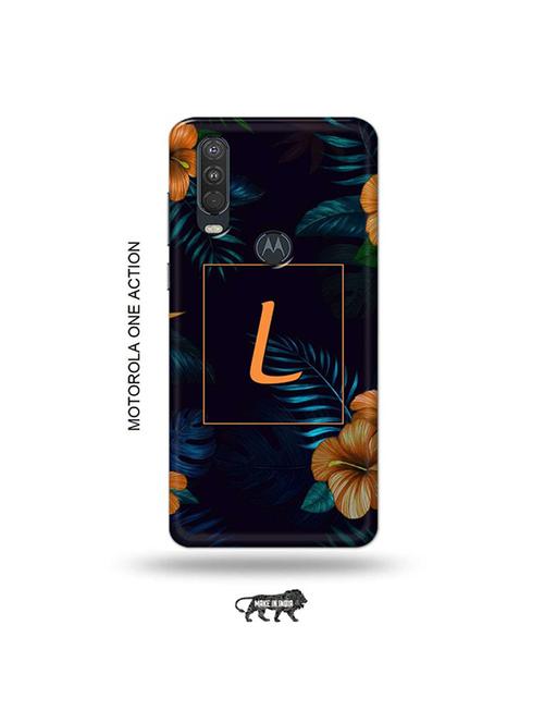 tweakymod designer printed hard case | floral l back cover compatible with motorola one action - 19032496 - Very Small Image - 1