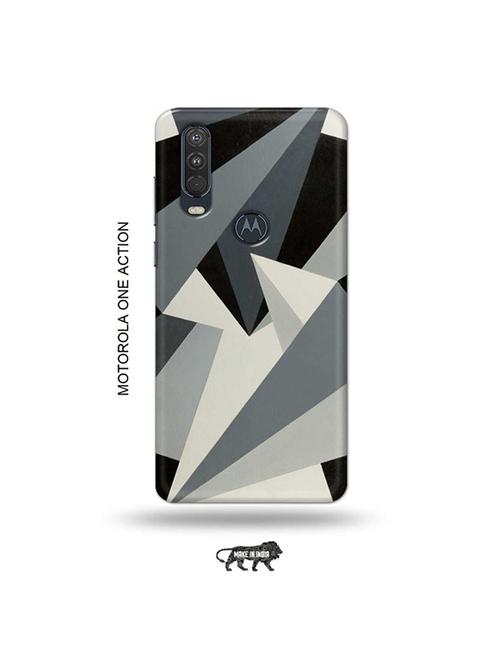 tweakymod designer printed hard case | blocky design back cover compatible with motorola one action - 19032555 - Very Small Image - 1