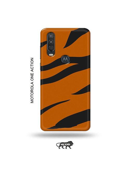tweakymod designer printed hard case | tiger strips back cover compatible with motorola one action - 19032615 - Very Small Image - 1