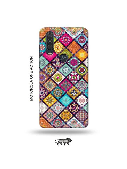 aztec mix back cover compatible with motorola one action - 19032680 - Very Small Image - 1