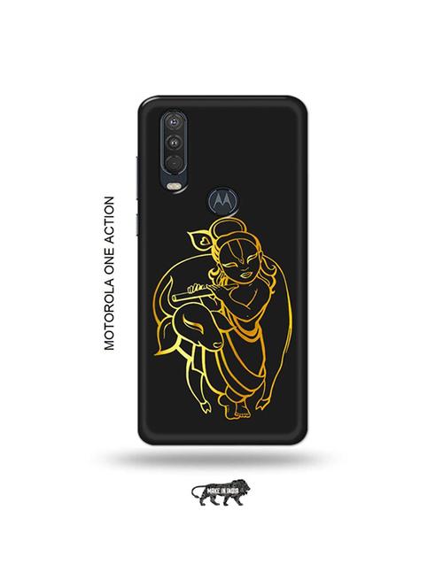 tweakymod designer printed hard case | krishna back cover compatible with motorola one action - 19032685 - Very Small Image - 1