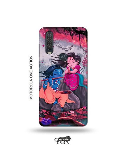 tweakymod designer printed hard case | radha krishna back cover compatible with motorola one action - 19032693 - Very Small Image - 1