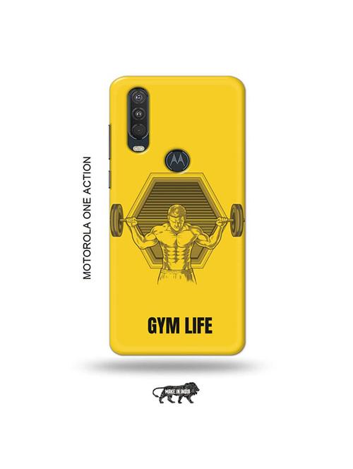 tweakymod designer printed hard case | gym life back cover compatible with motorola one action - 19032715 - Very Small Image - 1