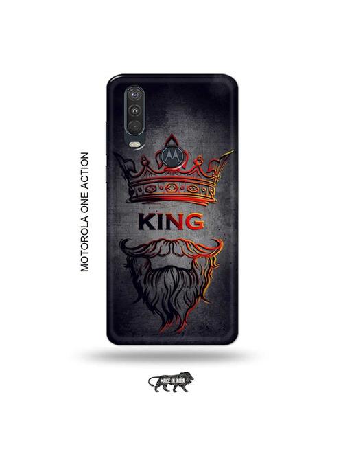 tweakymod designer printed hard case | beard king back cover compatible with motorola one action - 19032722 - Very Small Image - 1