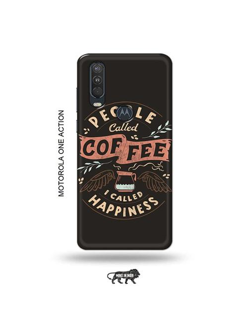 tweakymod designer printed hard case | people coffee hapiness back cover compatible with motorola one action - 19032817 - Very Small Image - 1