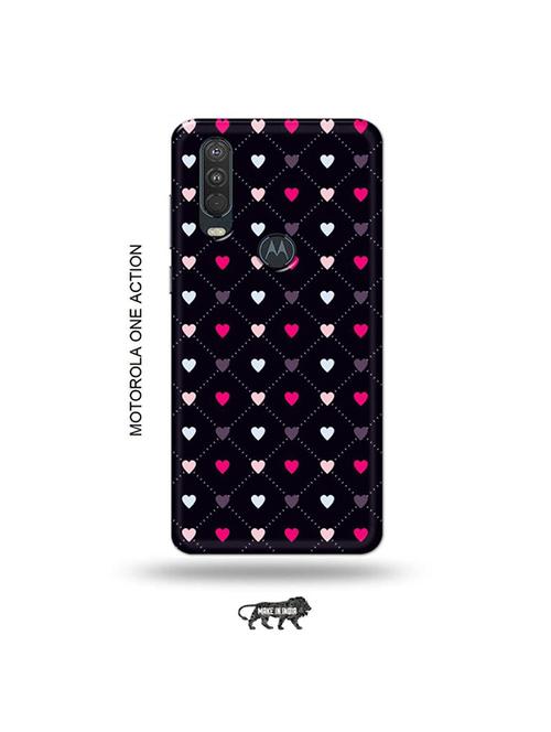 tweakymod designer printed hard case | love design back cover compatible with motorola one action - 19032842 - Very Small Image - 1