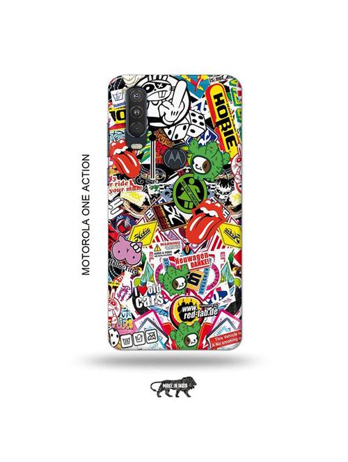 tweakymod designer printed hard case | travel dope back cover compatible with motorola one action - 19032904 - Very Small Image - 1