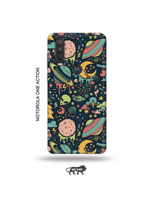 tweakymod designer printed hard case | ufo dope back cover compatible with motorola one action - 19032906 - Very Small Image - 1