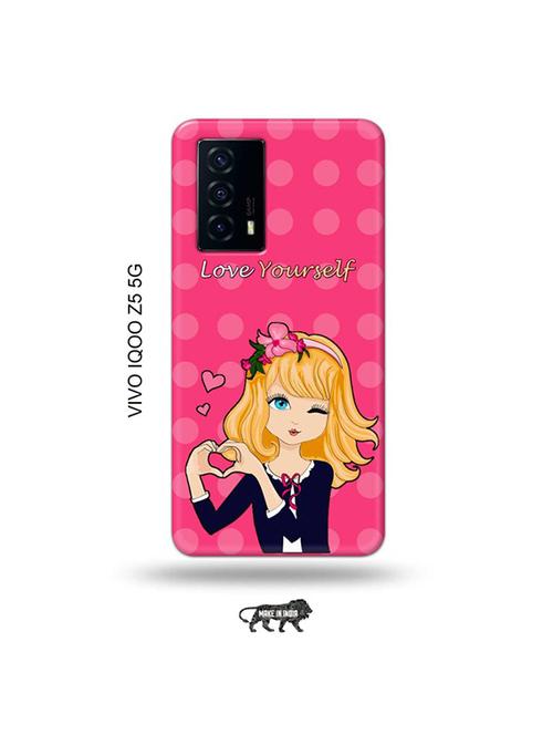 tweakymod designer printed hard case | love yourself back cover compatible with vivo iqoo z5 5g - 19033572 - Very Small Image - 1
