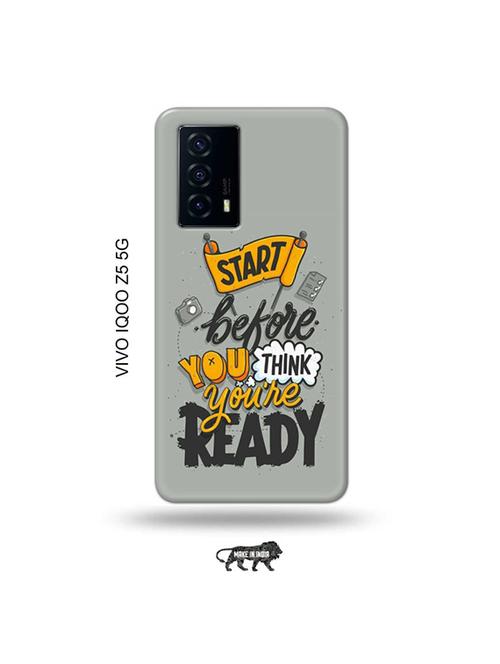 tweakymod designer printed hard case | start before you think youre ready back cover compatible with vivo iqoo z5 5g - 19033693 - Very Small Image - 1