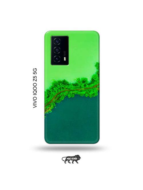 tweakymod designer printed hard case | nature green back cover compatible with vivo iqoo z5 5g - 19033709 - Very Small Image - 1