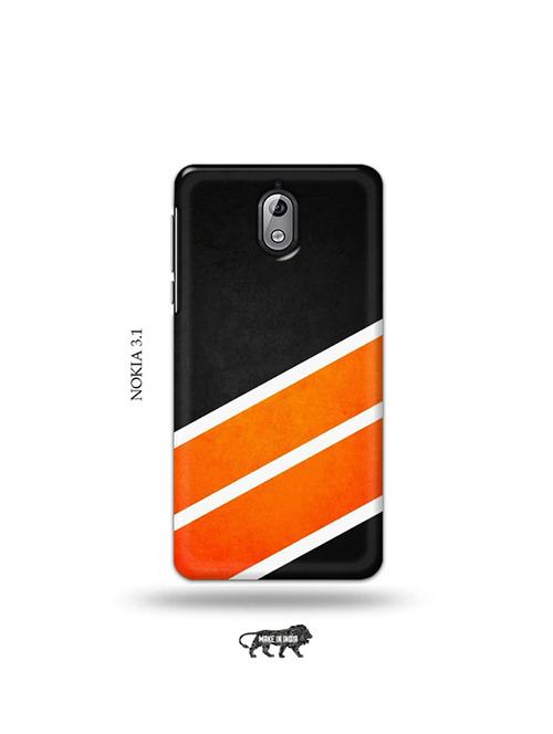 tweakymod designer printed hard case | orange strips back cover compatible with nokia 3.1 - 19034107 - Very Small Image - 1