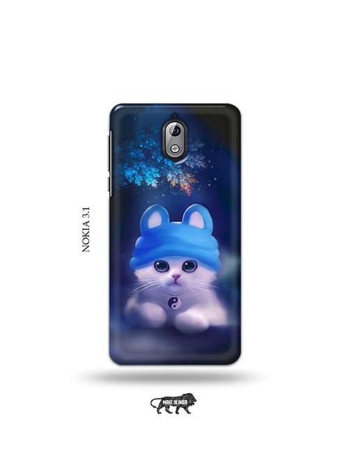 tweakymod designer printed hard case | cute cat back cover compatible with nokia 3.1 - 19034166 - Very Small Image - 1