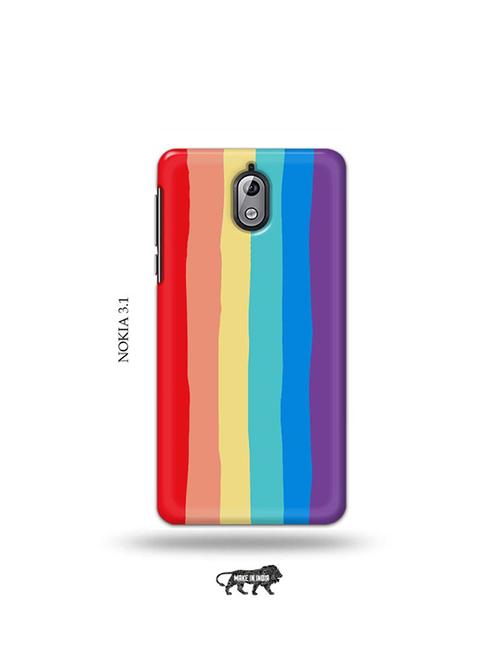 rainbow colour back cover compatible with nokia 3.1 - 19034302 - Very Small Image - 1