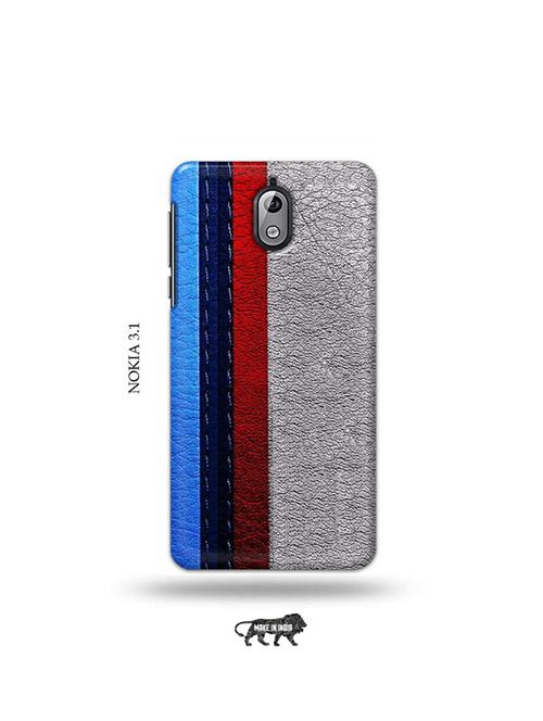 tweakymod designer printed hard case | leather strips back cover compatible with nokia 3.1 - 19034378 - Very Small Image - 1