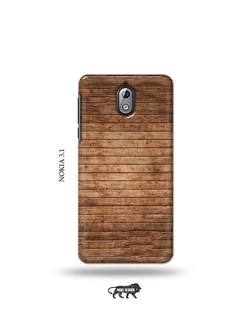 tweakymod designer printed hard case | wooden strips back cover compatible with nokia 3.1 - 19034384 - Very Small Image - 1