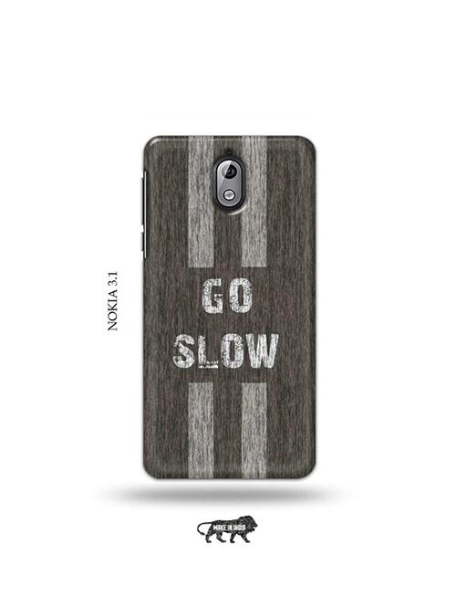 tweakymod designer printed hard case | go slow back cover compatible with nokia 3.1 - 19034385 - Very Small Image - 1
