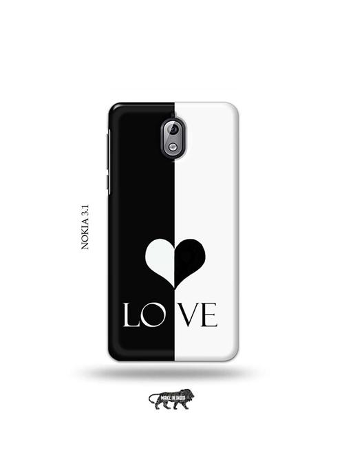 tweakymod designer printed hard case | love back cover compatible with nokia 3.1 - 19034402 - Very Small Image - 1