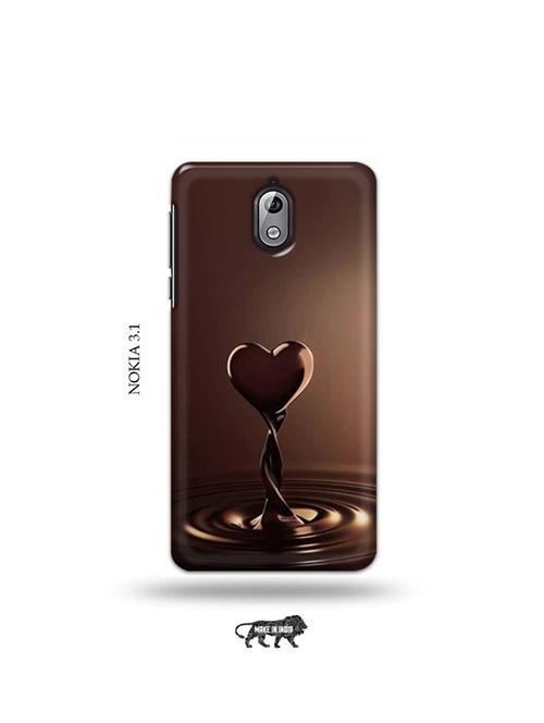 tweakymod designer printed hard case | chocolate heart back cover compatible with nokia 3.1 - 19034403 - Very Small Image - 1