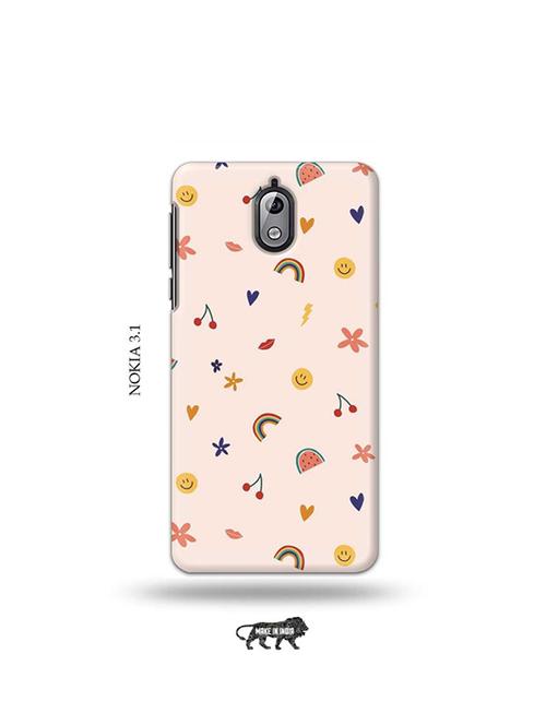 tweakymod designer printed hard case | rainbow fruit back cover compatible with nokia 3.1 - 19034469 - Very Small Image - 1