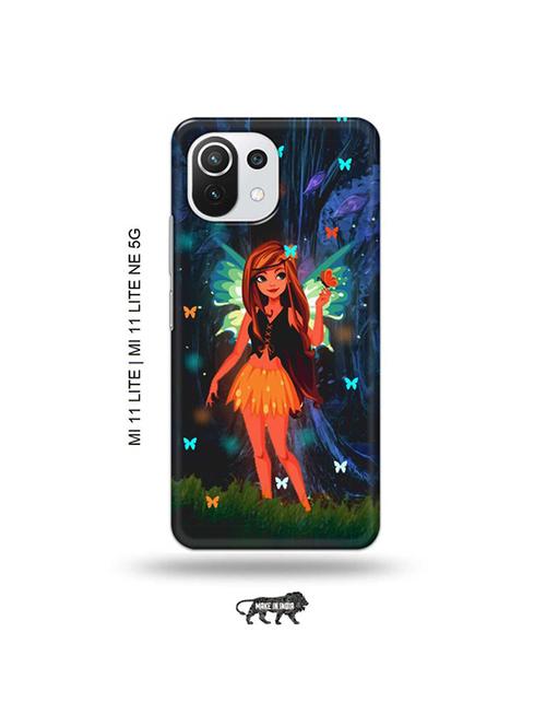 tweakymod designer printed hard case | butterfly girl back cover compatible with mi 11 lite, xiaomi 11 lite ne 5g - 19034609 - Very Small Image - 1